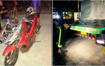 Diduga Main HP, Pengendara Honda PCX Tabrak Truk Tronton dari Belakang di Depan Rest Area Bedoyo