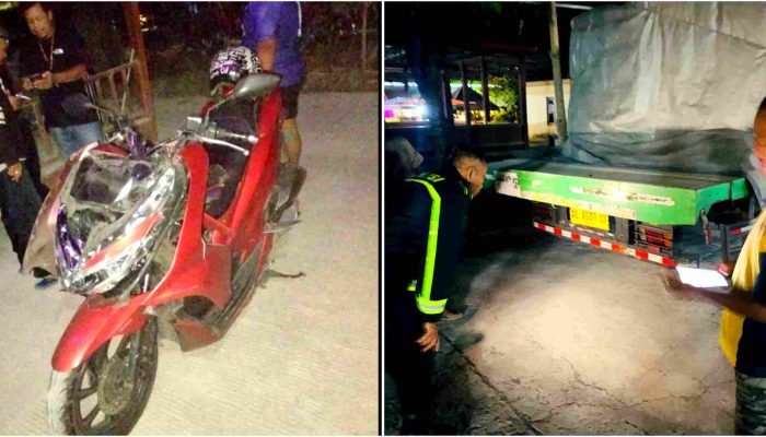 Diduga Main HP, Pengendara Honda PCX Tabrak Truk Tronton dari Belakang di Depan Rest Area Bedoyo