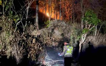 Ladang di Candirejo Semanu Terbakar, Polisi Cegah Api Merambat ke Permukiman