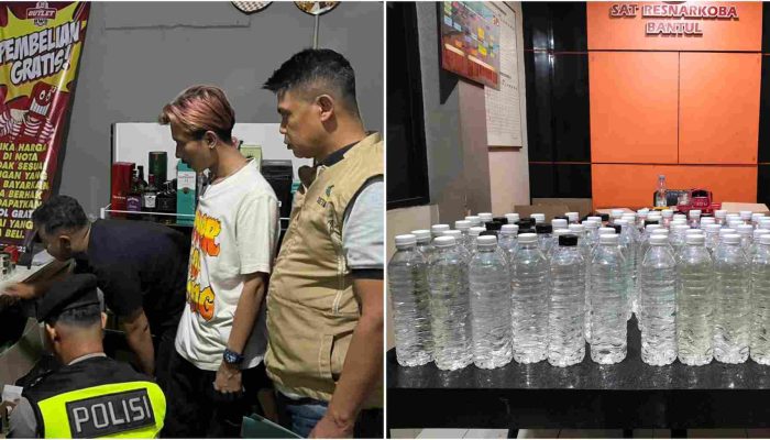 Ratusan Botol Miras Disita, Polisi Razia 10 Lokasi di Bantul
