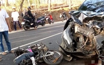 Tabrakan Avanza dan Suzuki RC 100 di Jalan Wonosari-Semin, Pengendara Meninggal di Lokasi